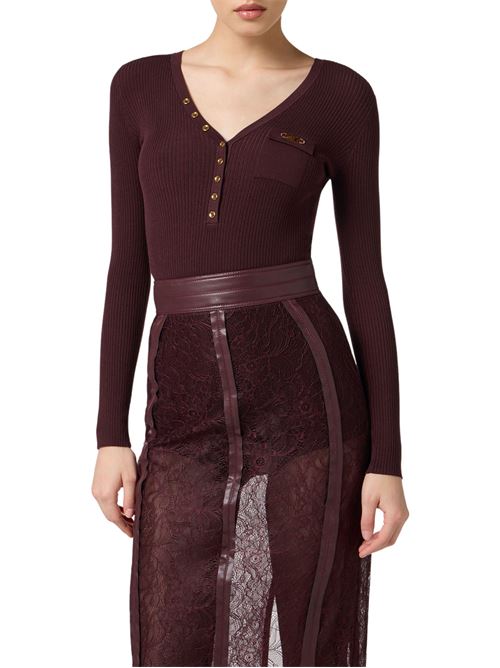 Maglia vino in lyocell Elisabetta Franchi | MK12B56E2EA4